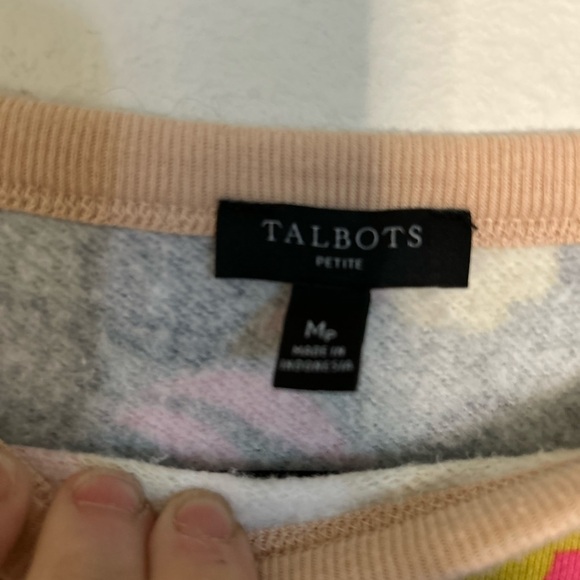Talbots Petite Pink and White Top - Picture 3 of 3